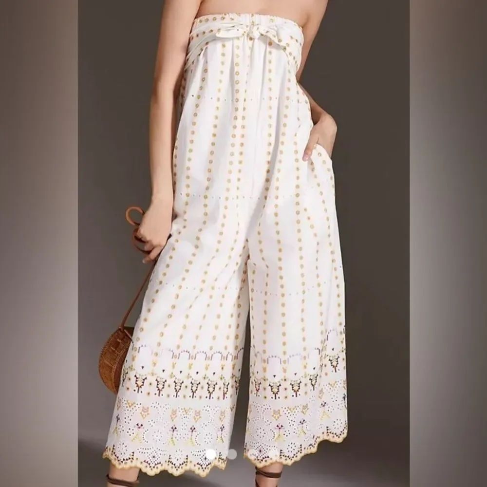 Anthropologie Jumpsuit Size 8 American Vintage Women's White and Cream